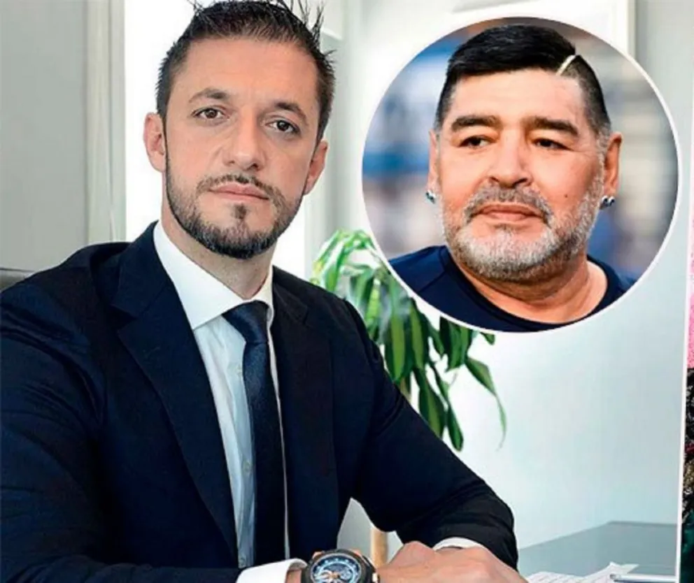 Matías Morla y Diego Maradona. Fuente (Twitter)