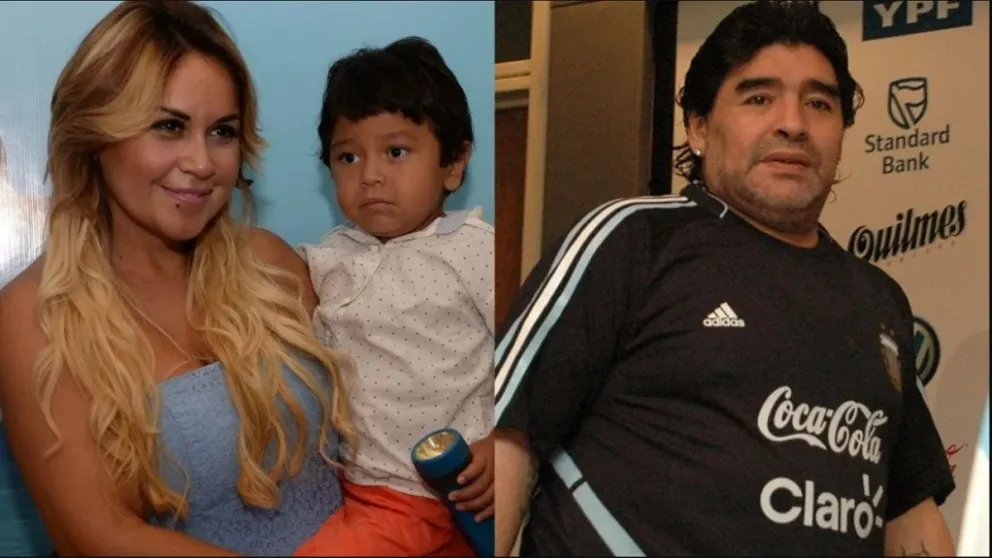 Verónica Ojeda, Dieguito Fernández y Diego Maradona