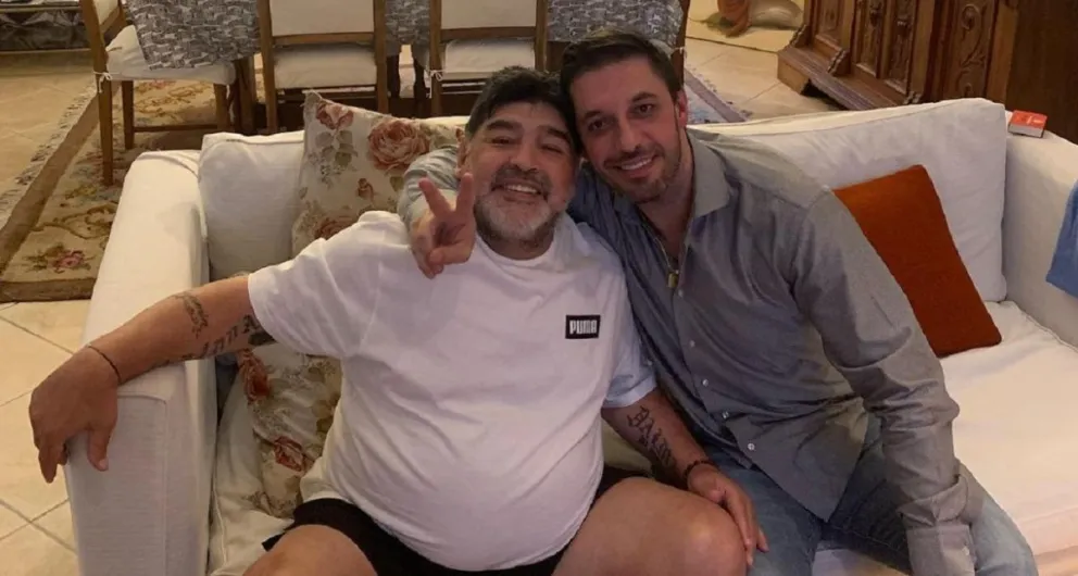 Matías Morla y Diego Maradona