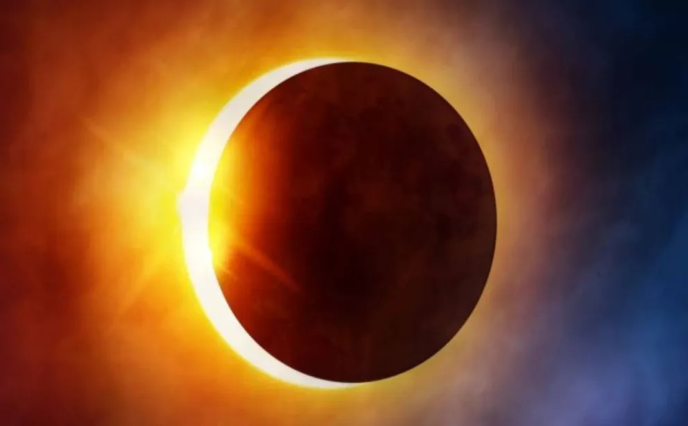 Eclipse de sol. Fuente: (Twitter)