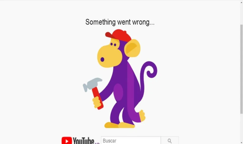 Cayó YouTube. Fuente: (Twitter)