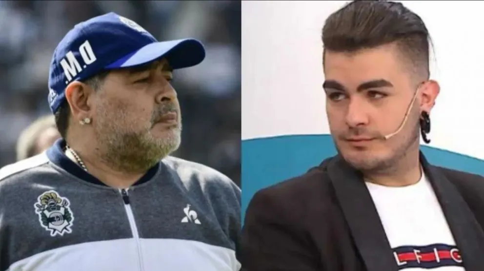 Diego Maradona y Santiago Lara