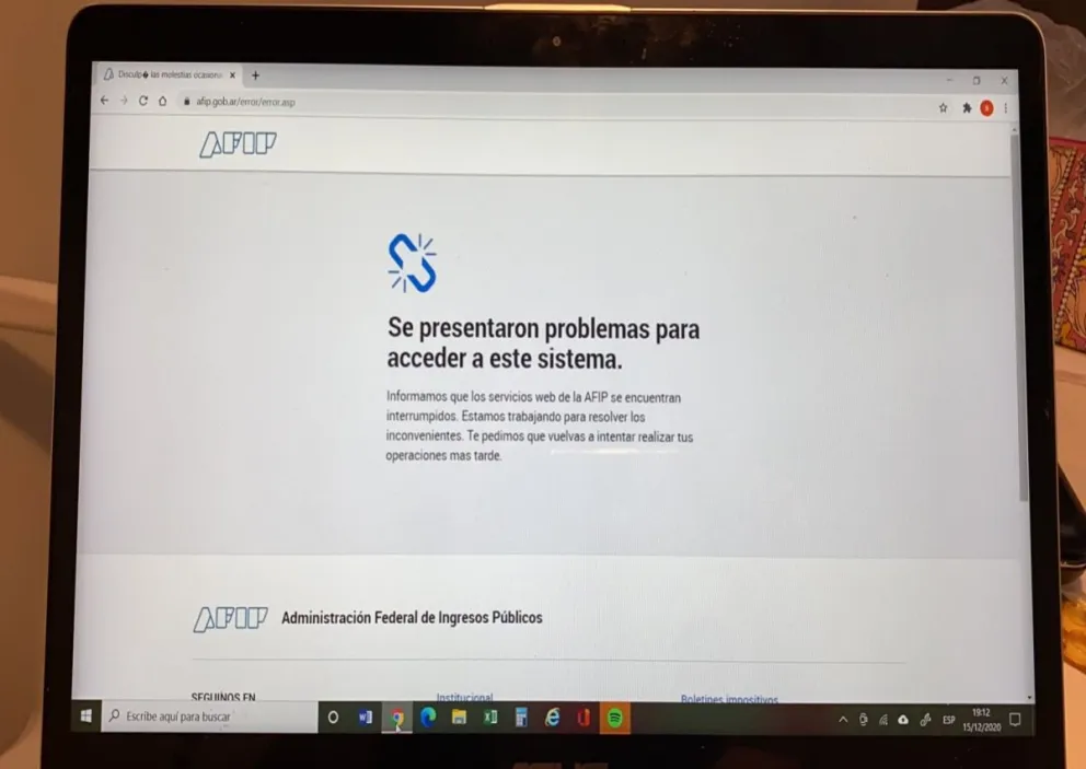 AFIP. Fuente: (Twitter)