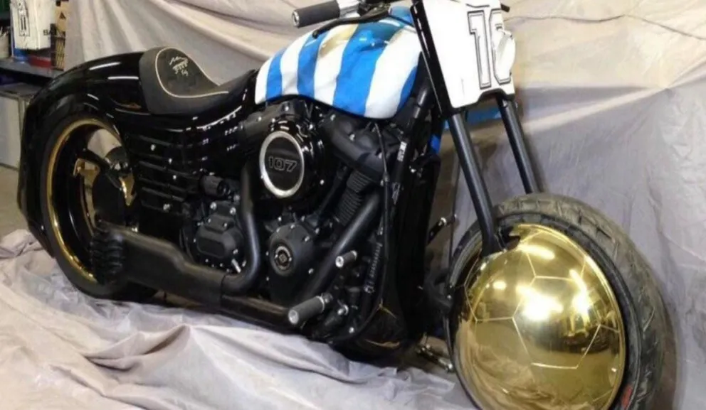 Moto de Diego Maradona. Fuente: (Twitter)