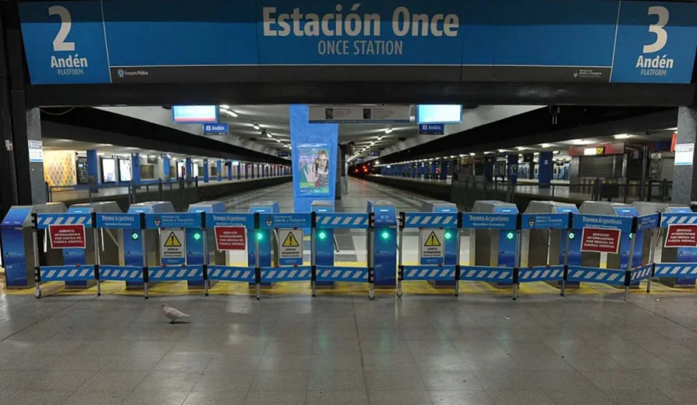 Paro de trenes. Fuente: (Twitter)