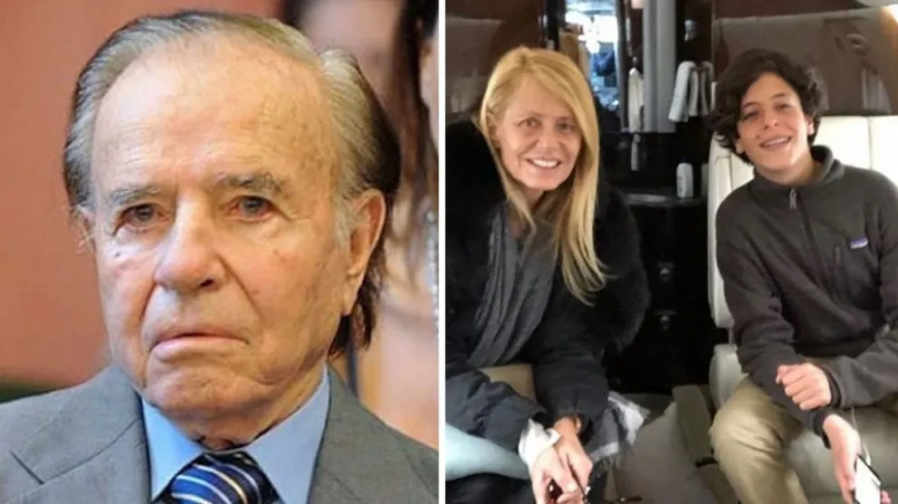 Carlos Menem, Cecilia Bolocco y su hijo Máximo