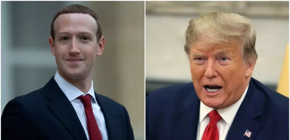 Mark Zuckerberg y Donald Trump. Fuente (Twitter)