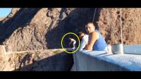 TERRIBLE VIDEO: así fue el momento en el que el joven borracho se tira al vacío desde 100 metros de altura