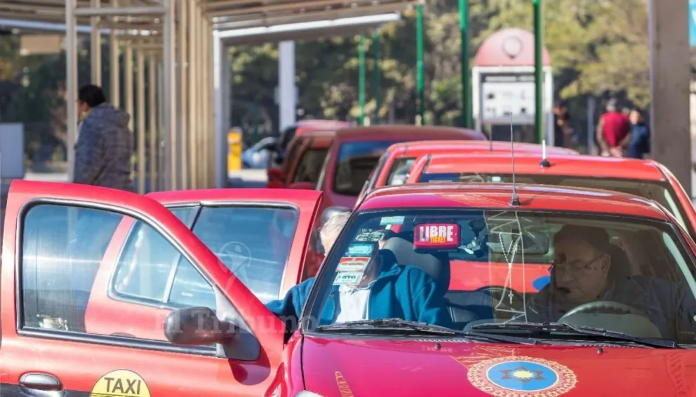 Foto: Taxis. Fuente: Twitter