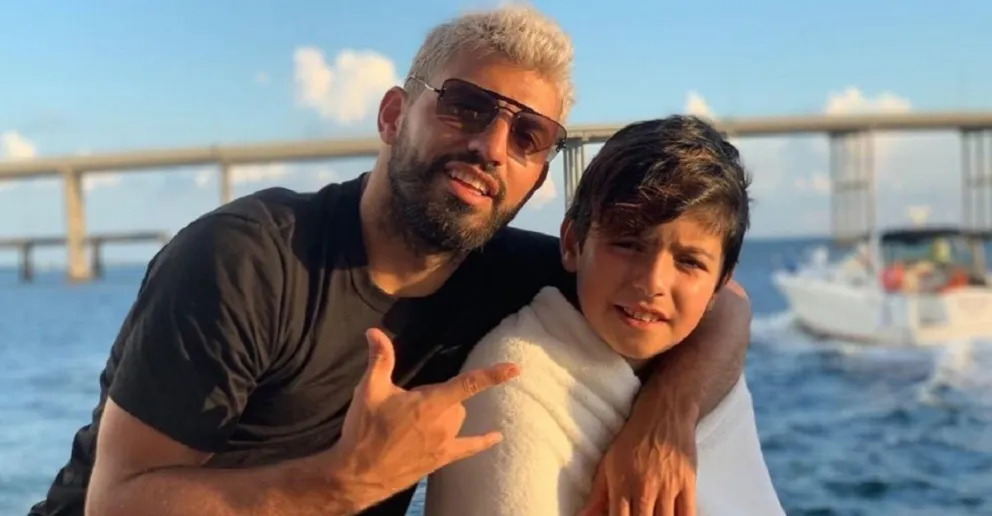Kun y Benjamín Agüero. Fuente (Instagram)