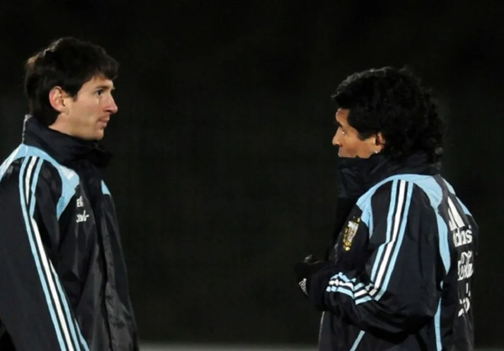 El vídeo inédito de Diego Maradona junto a Lionel Messi en Sudáfrica 2010
