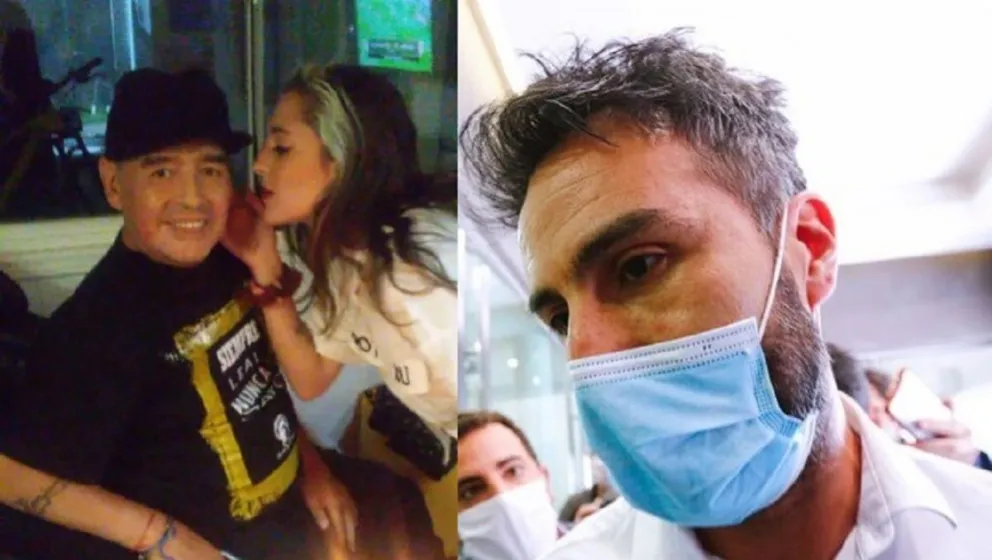 Diego, Jana Maradona y Leopoldo Luque. Fuente (Instagram)