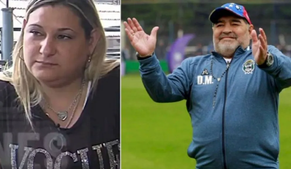 Monona y Diego Maradona. Fuente (Twitter)