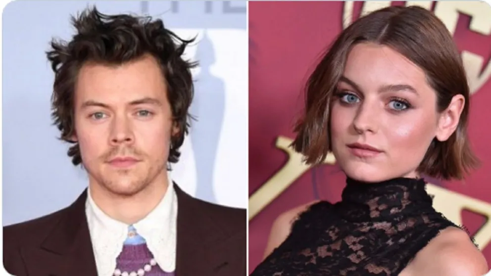 Harry Styles y Emma Corrin. Fuente (Twitter)