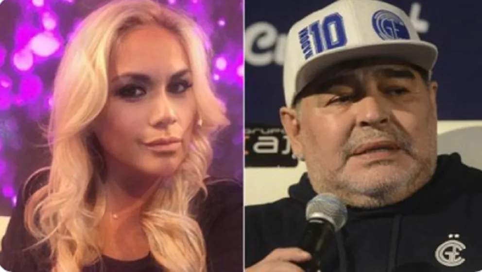 Verónica Ojeda y Diego Maradona. Fuente (Instagram)