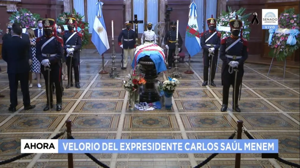 |EN VIVO| Los restos del ex presidente Carlos Menem son velados en el Senado de la Nación