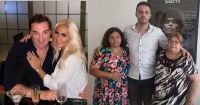 Mario Baudry, Verónica Ojeda, Matías Morla y las hermanas Maradona. Fuente (Instagram)
