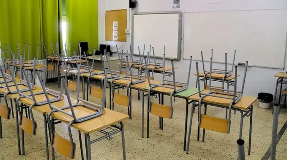 Aula vacía. Fuente: (Twitter)