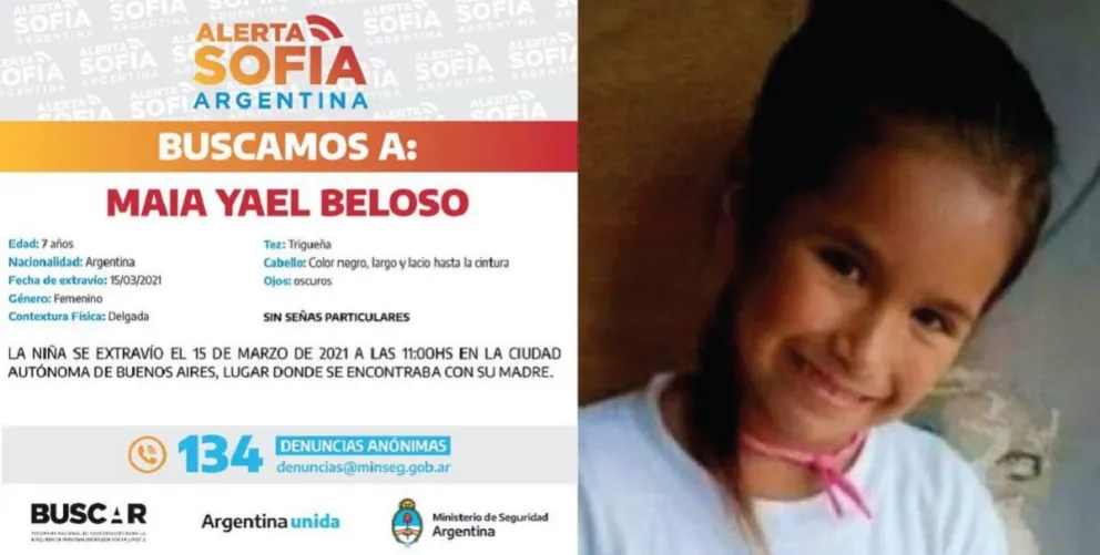 Continúa la búsqueda de Maia: se conocieron nuevas imágenes de la nena junto a su secuestrador
