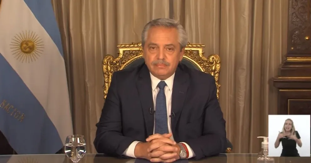 Tras la reunión con los gobernadores, el presidente Alberto Fernández habló por cadena nacional