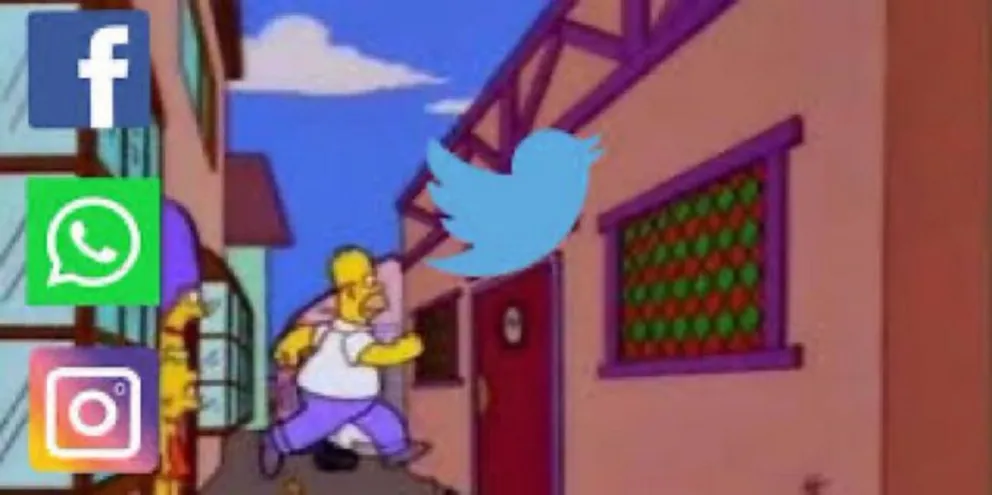 Caída de redes sociales. Fuente (Twitter)