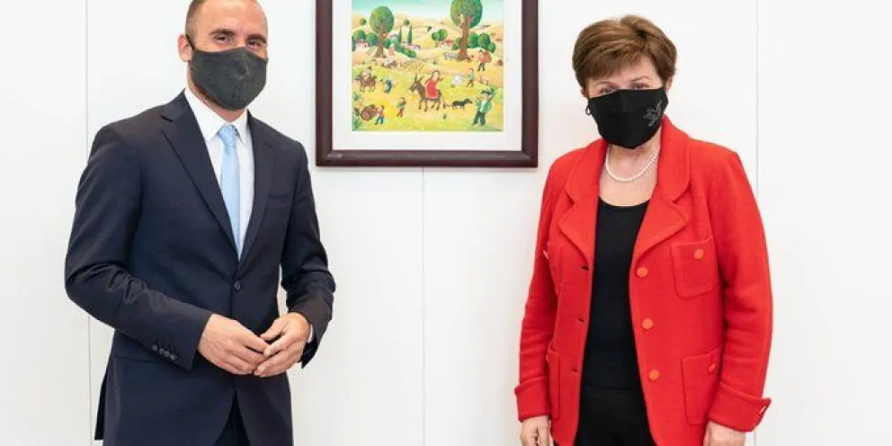 Martín Guzmán se reunió con la titular del Fondo Monetario Internacional para negociar la deuda