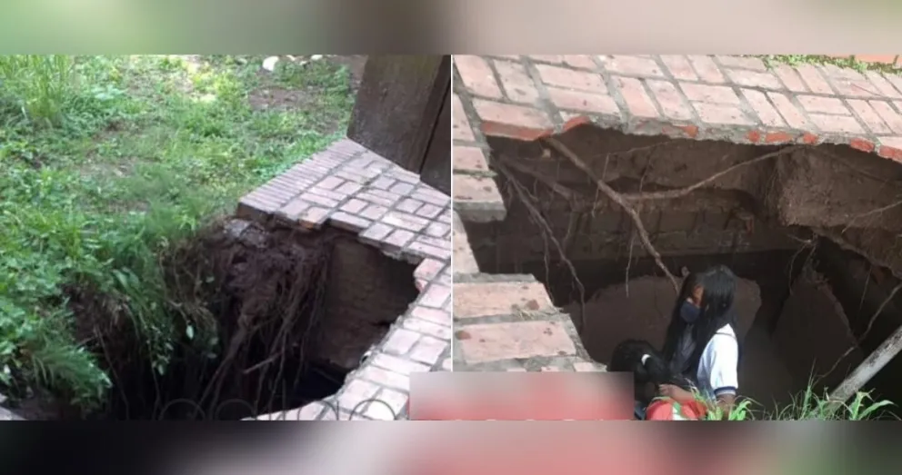Mañana de terror en una escuelita salteña: alumnas jugaban en el recreo y de repente cayeron en un pozo
