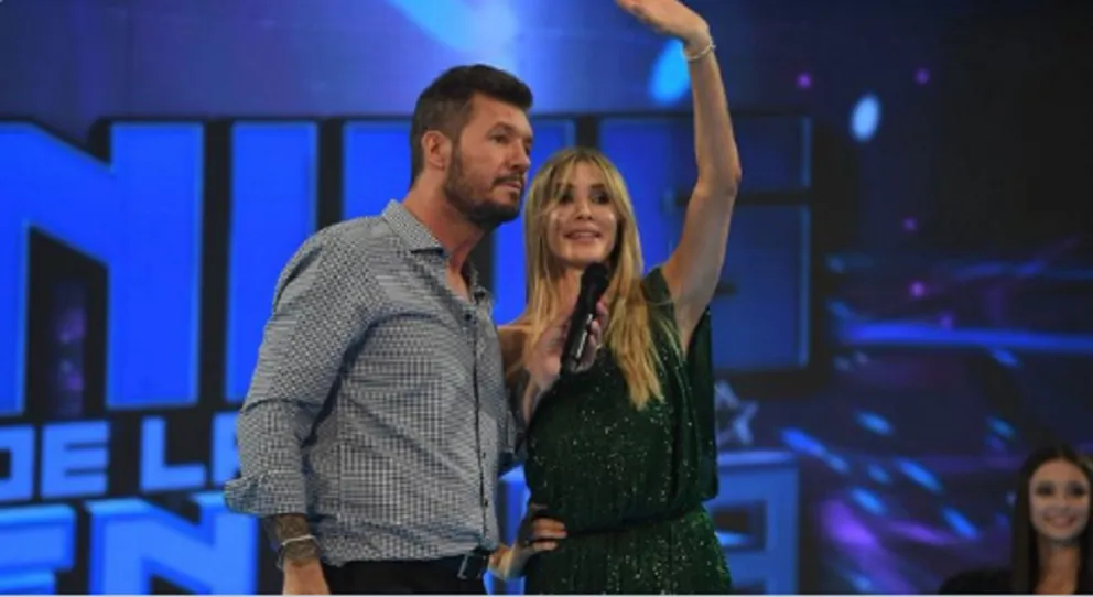 Guillermina Valdés y Marcelo Tinelli. Fuente (Twitter)
