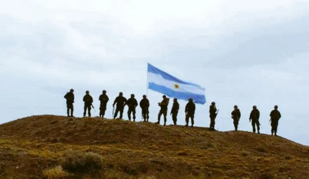 Soldados en Islas Malvinas. Fuente (Twitter)
