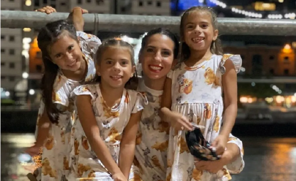 Cinthia Fernández y sus hijas. Fuente (Instagram)