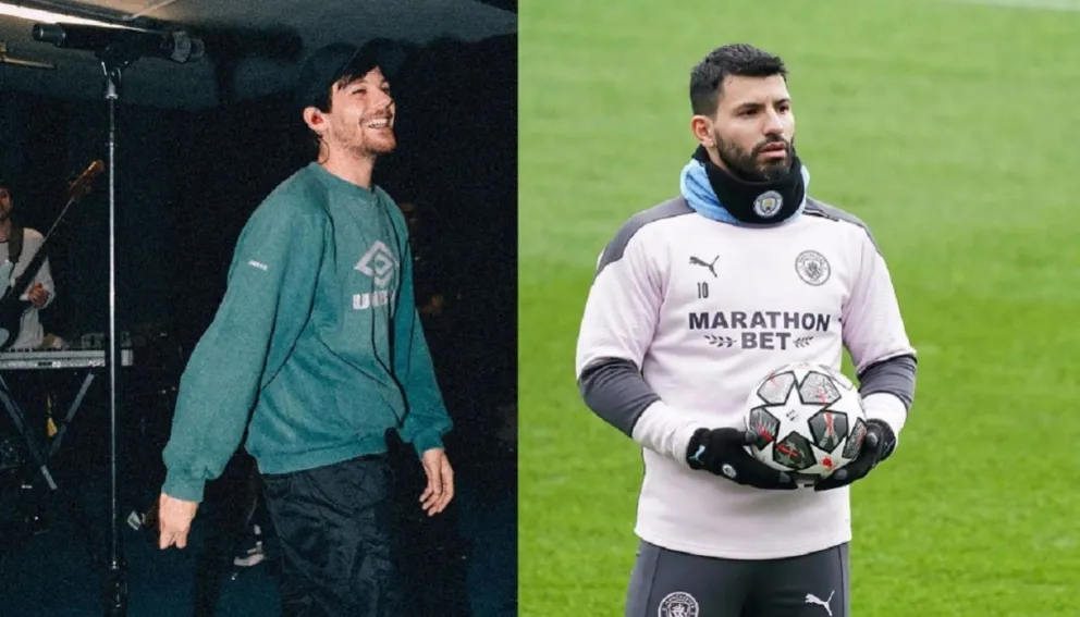 Louis Tomlinson y Kun Agüero. Fuente (Instagram)