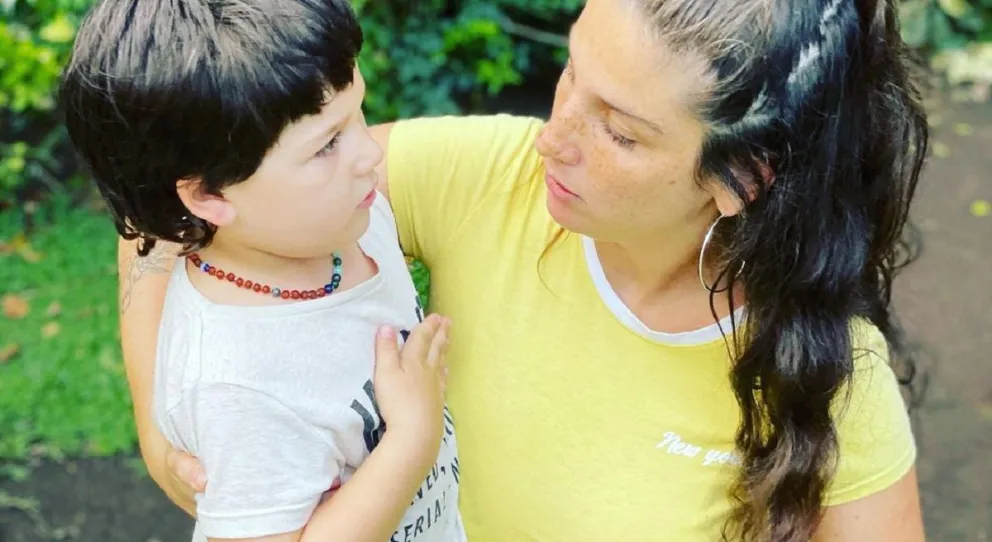 Juana Repetto y su hijo