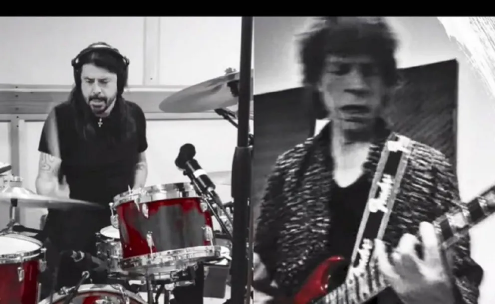 Mick Jagger y Dave Grohl. Fuente (Twitter)