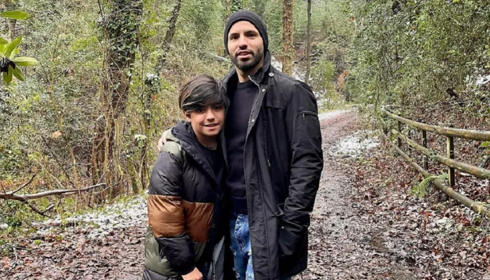Kun y Benjamín Agüero. Fuente (Instagram)