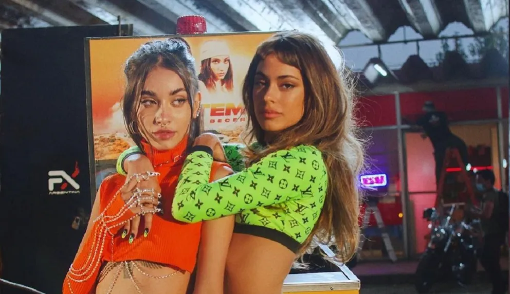 Tini Stoessel y María Becerra Fuente:(Instagram)