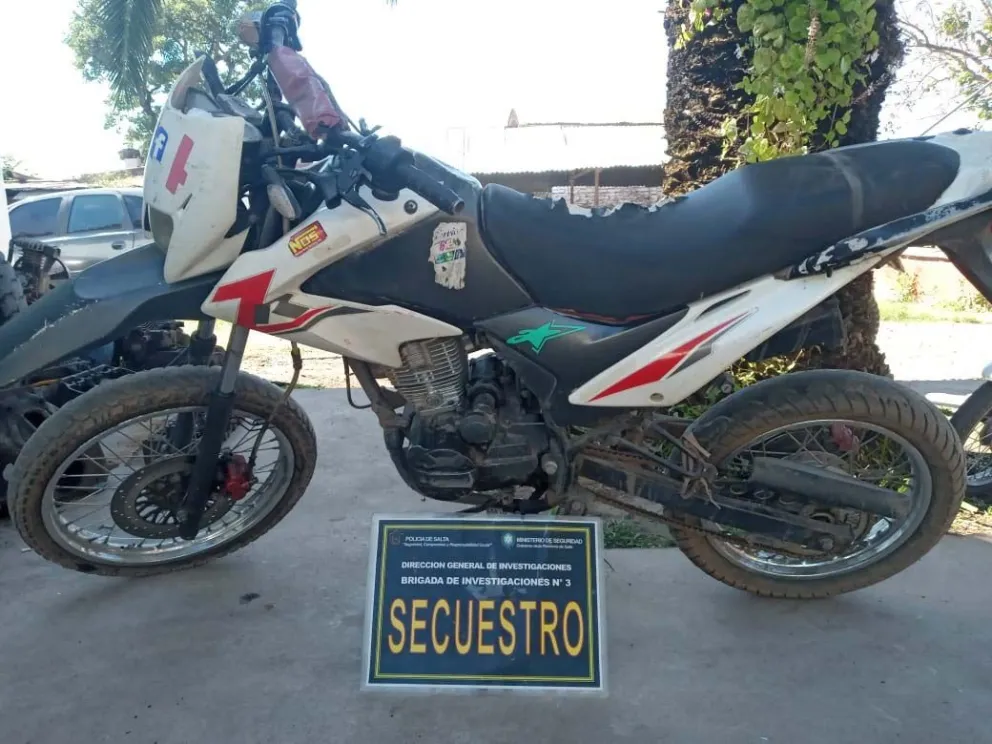 Metán: salteños detenidos por robar motos y venderlas en la zona