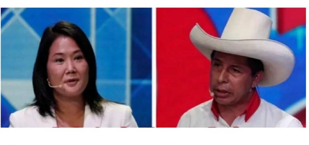 Pedro Castillo y Keiko Fujimori. Fuente (Twitter)