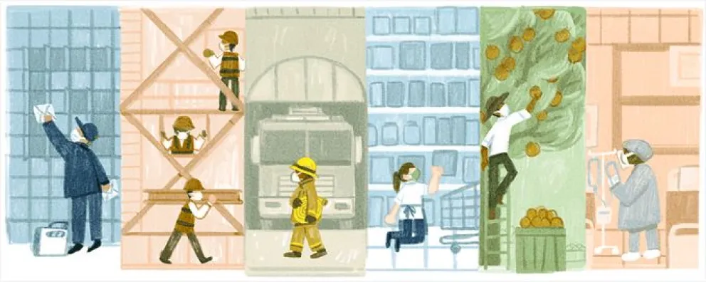 Doodle Google: Día del Trabajador, conmemoración en pandemia
