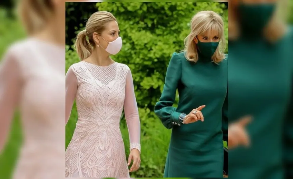 Fabiola Yáñez almorzó con Brigitte Macron en su gira por Francia