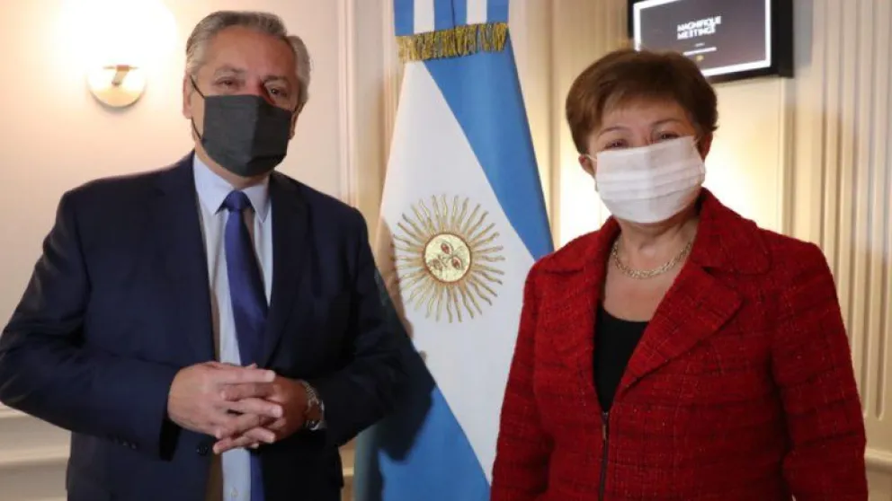 Alberto Fernández y Kristalina Georgieva se reunieron por primera vez cara a cara