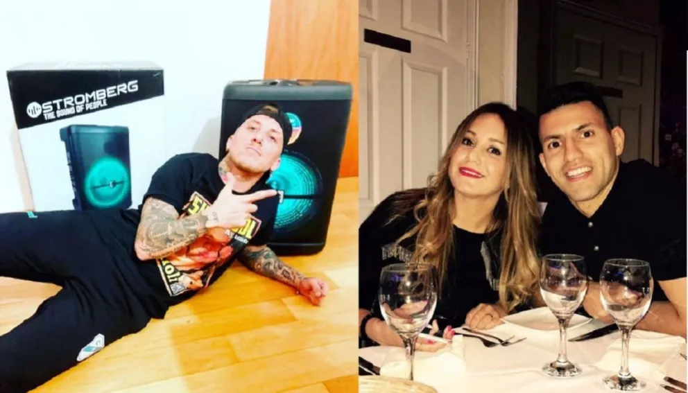 El Polaco, Karina y el Kun Agüero. Fuente (Instagram)