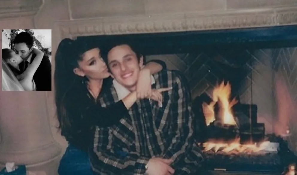 Ariana Grande y su marido. Fuente (Instagram)