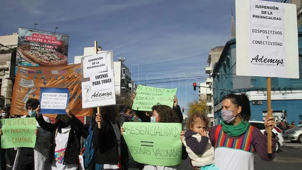 Paro docente. Fuente: Télam 