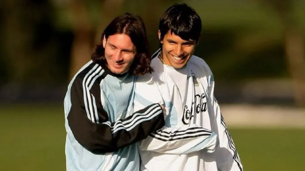 Leo Messi y Kun Agüero. Fuente (Instagram)