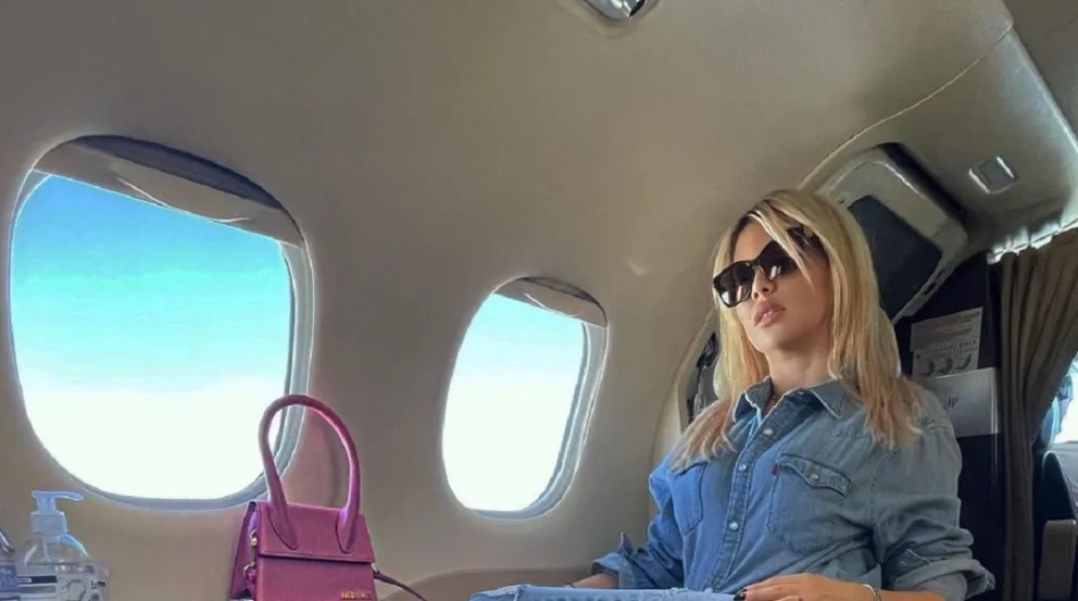 Wanda Nara regresa de sus vacaciones y mostró los carísimos detalles de su vuelo