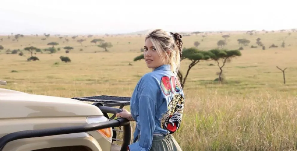 Wanda Nara se mostró como nunca antes en sus excéntricas vacaciones por África