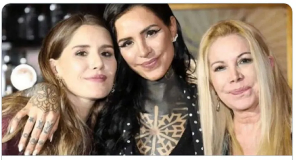 Soledad Aquino, Mica y Cande Tinelli. Fuente (Twitter)