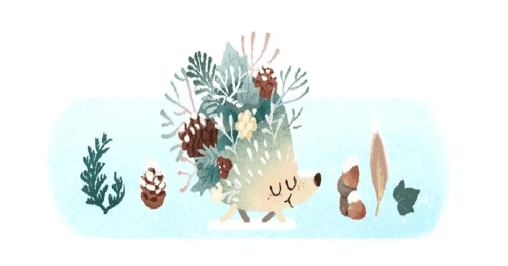 Llegó el solsticio de invierno y Google le dedicó un simpático doodle