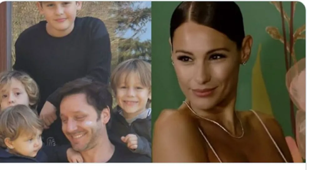 Benjamín Vicuña, sus hijos y Pampita. Fuente (Twitter)