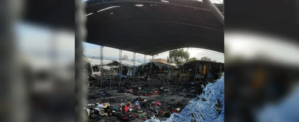 "Tiraron una bomba molotov": uno de los feriantes de La Bora confirma que el incendio fue intencional